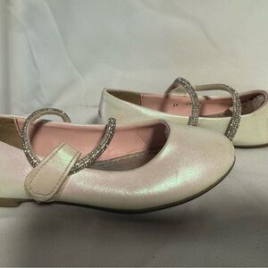Chic Kids' Cream Dress Shoes with Sparkling Straps